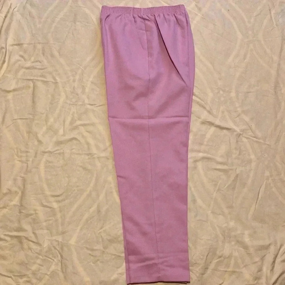 BRIGGS NY Elastic Waist Pull On Pants ~ Sz 12 ~ Pink ~ High Rise ~ Vintage - Picture 2 of 10
